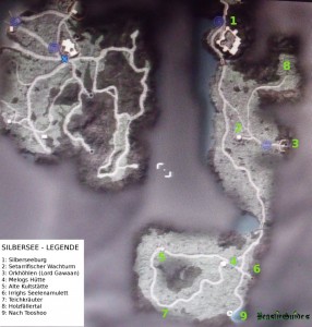 Alle wichtigen Orte in Silbersee sowie Süd-Silbersee - Wildnis.