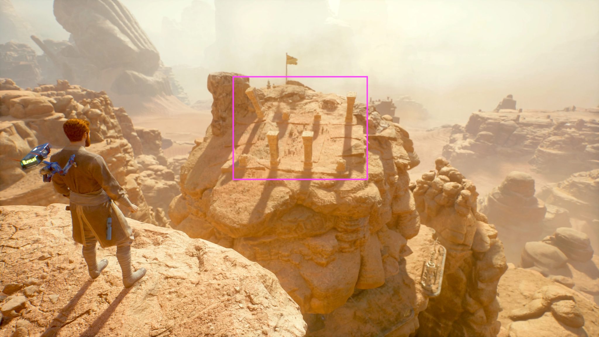 Star Wars Jedi Survivor Jedha Stürmischer Tafelberg, Das Rätsel im Grab von Uhrma und