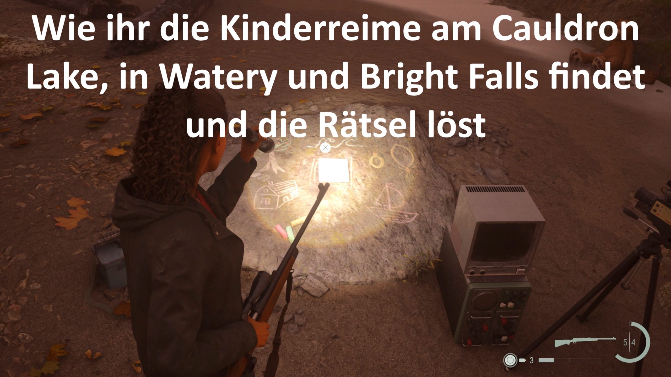 Die Lösung für alle Kinderreime am Cauldron Lake, Watery und Bright Falls.